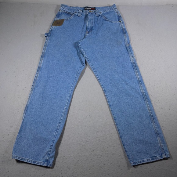 Wrangler Other - Wrangler Rugged Wear Jeans Men's 32x32 Denim Carpenter Utility Pants Light Wash